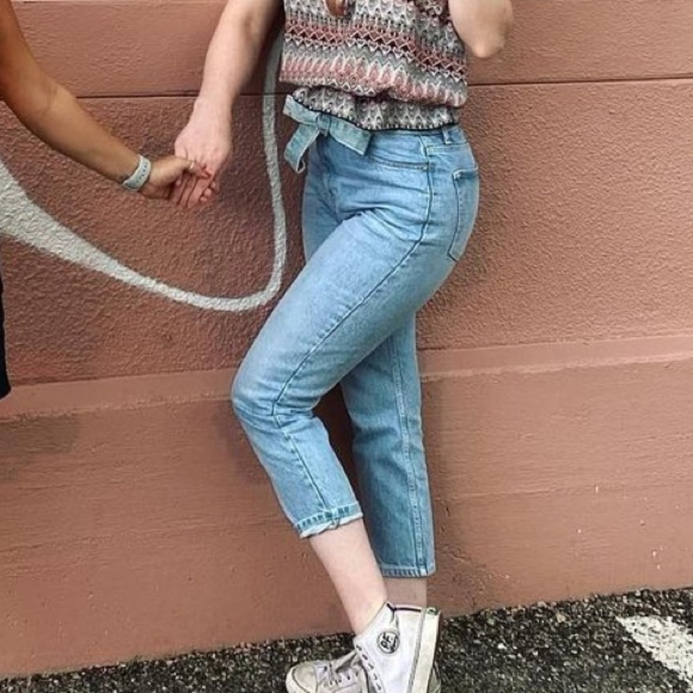 TOPSHOP LIGHT JEANS, MIDCALF LENGTH, MIDRISE
